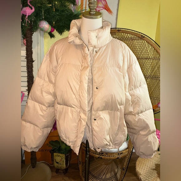 Karen Kane NWT Puffer Jacket Eggshell Size XL - Picture 2 of 14
